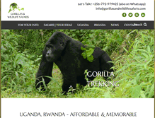 Tablet Screenshot of gorillasandwildlifesafaris.com